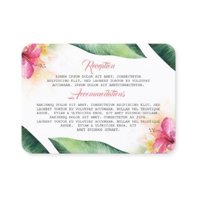 Tropical Flowers and Palm Leaves Beach Wedding
