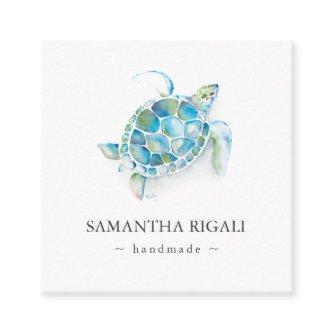 Tropical Handmade Sea Turtle Logo