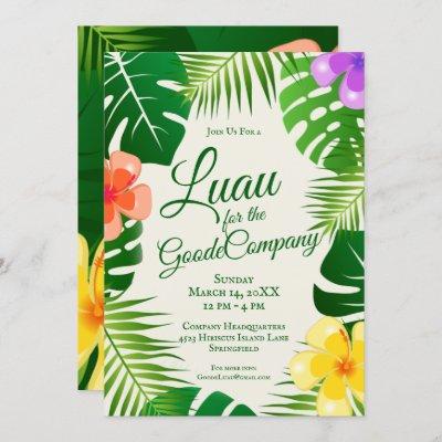 Tropical Island Beach Luau | Company Party Invitation