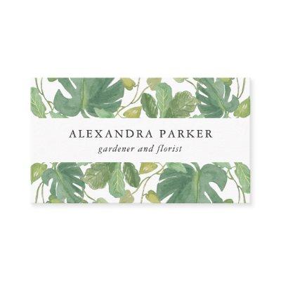 Tropical Leaves | Green and White