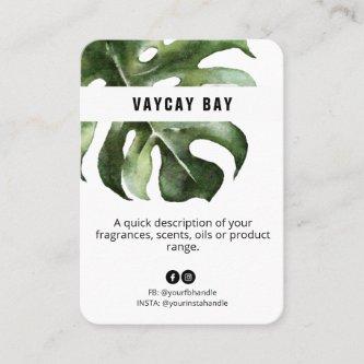 Tropical Monstera Product Price List Card