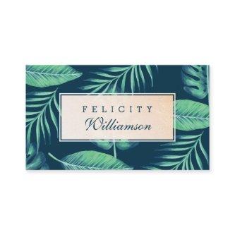 Tropical Oasis Watercolor Palm Leaf & Foliage