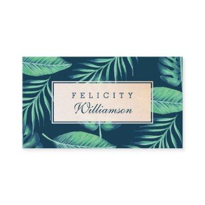Tropical Oasis Watercolor Palm Leaf & Foliage