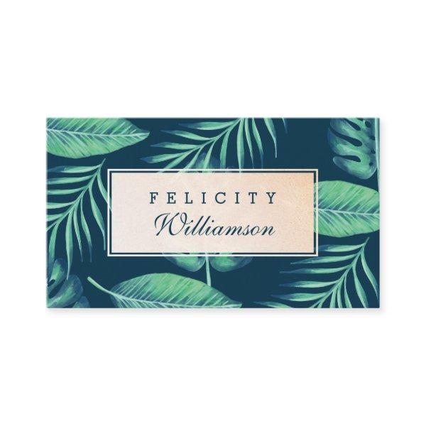 Tropical Oasis Watercolor Palm Leaf & Foliage