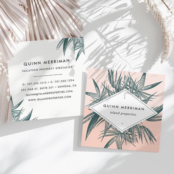 Tropical Palm Frond Square