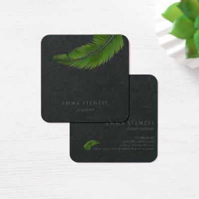 Tropical Palm Leaf Simplicity Square