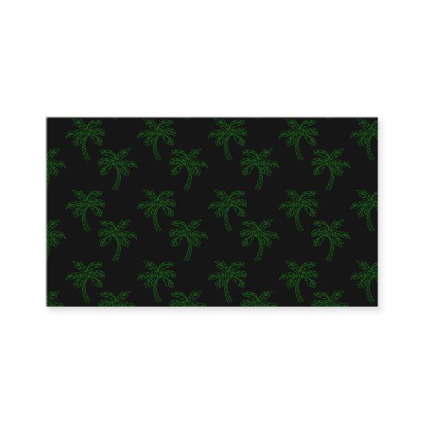 Tropical Palm Tree Green Contour Summer Vibes Art