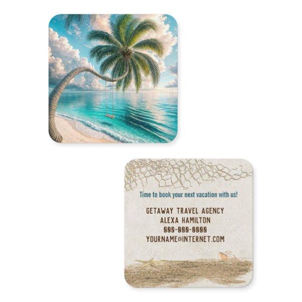 Tropical Palm Tree With Swing Square
