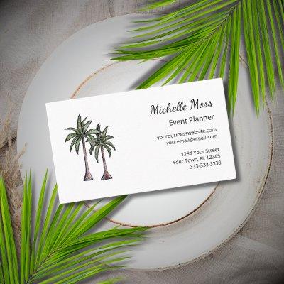 Tropical Palm Trees Modern Event Planner