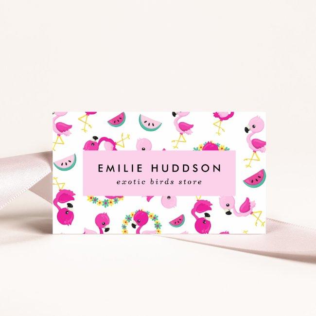 Tropical Pattern, Flamingos, Pet Shop, Bird Store