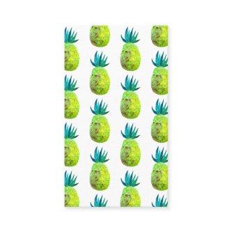 Tropical Pineapple Watercolor Green Lime Pattern