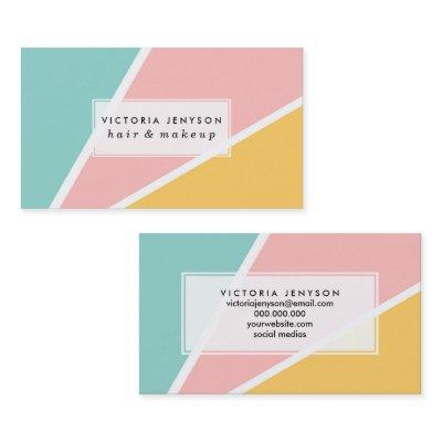 Tropical summer pastel pink turquoise yellow color