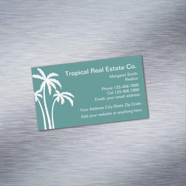 Tropical Themed Real Estate  Magnet