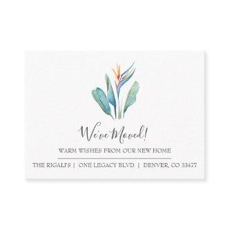 Tropical Watercolor New Home Moving Announcement