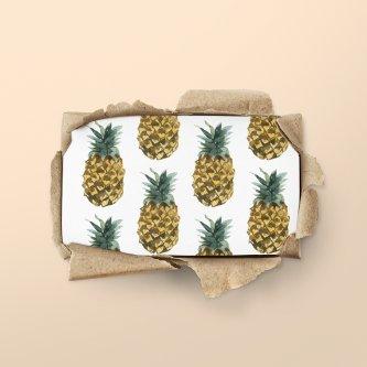 Tropical Watercolor Pineapple Seamless Pattern