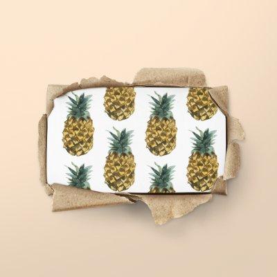 Tropical Watercolor Pineapple Seamless Pattern