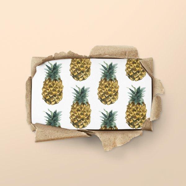 Tropical Watercolor Pineapple Seamless Pattern