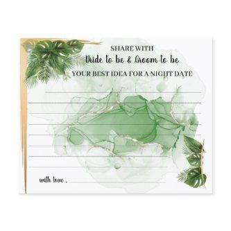TropicalPalm Share a Date Night Bridal Shower Card Flyer