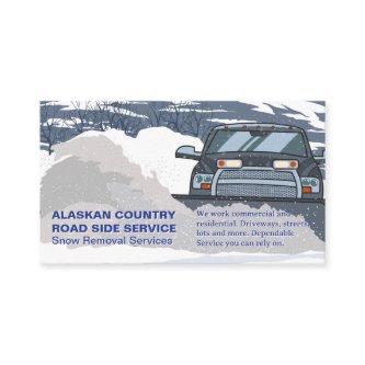 Truck Moving Snow in the Winter