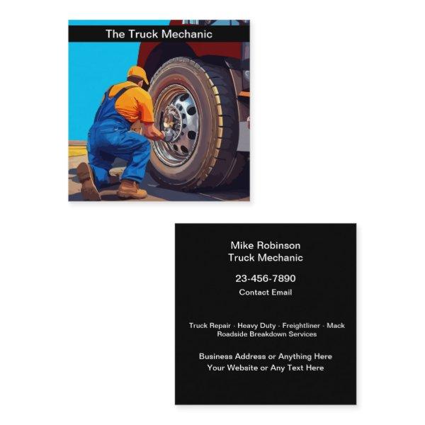 Truck Repair Mechanic And Roadside Assistance Square