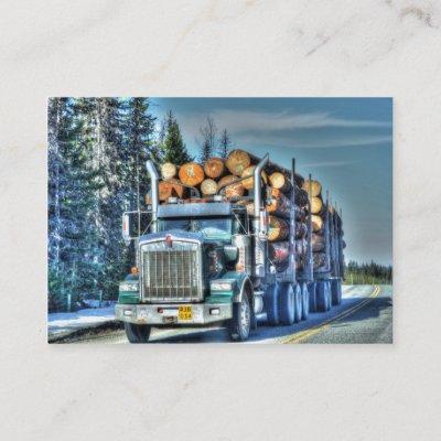 Truckers Freight Company Logging Truck Biz Card