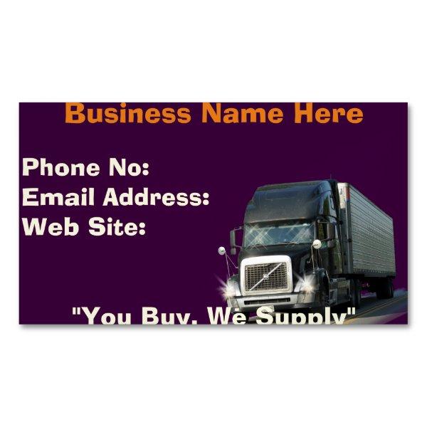 Trucking Firms Delivery Transport Biz Cards