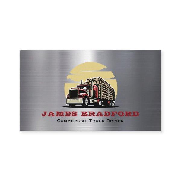 Trucking Transport Metal Log Trucker Company