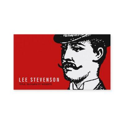 True Gentleman with Moustache and Bowler Hipster