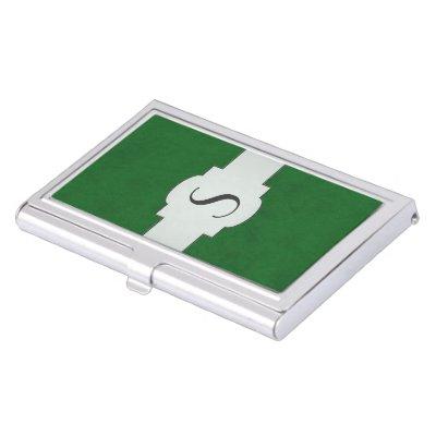 True Green Velvet Personalized Home Casino  Case