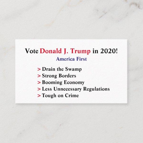 Trump 2020 Card