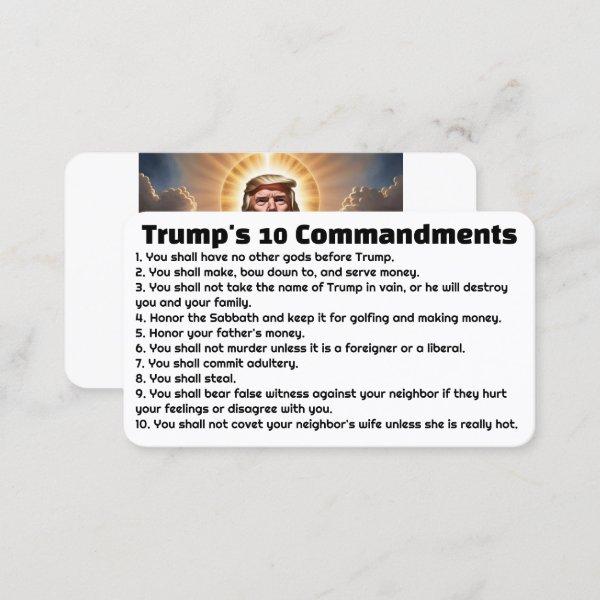 Trump's 10 Commandments