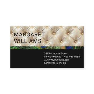 Tuft Silk Padding | Black | Peacock Pattern