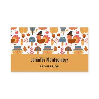 Turkey & Scarecrow Thanksgiving Pattern
