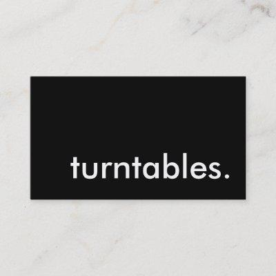 turntables.