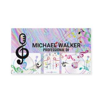Turntables | DJ | Iridescent | Musical Notes