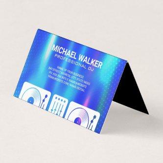 Turntables | DJ | Music | Blue Metallic Abstract