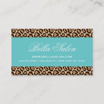 Turquoise and Girly Leopard Print