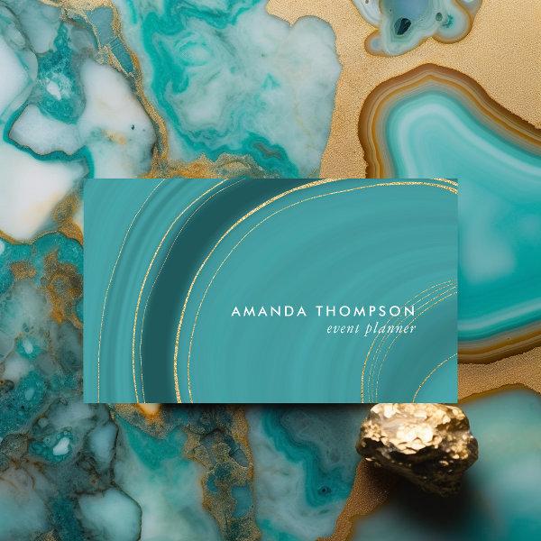 Turquoise and Gold Agate
