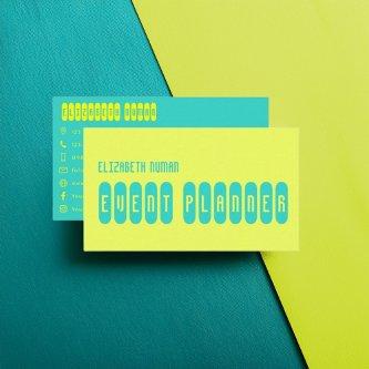 Turquoise and Lemon Modern Typography Design