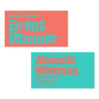 Turquoise and Living Coral Grunge Typography Busin