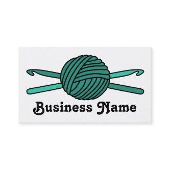 Turquoise Ball of Yarn & Crochet Hooks