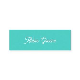 Turquoise Blue Modern Retro Script  Mini