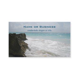 Turquoise Blue Ocean with Foamy Waves Seascape