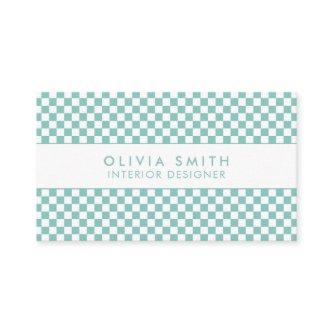 Turquoise Checkered Modern