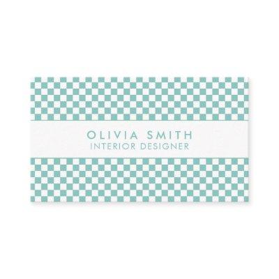 Turquoise Checkered Modern