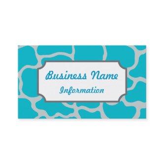 Turquoise Giraffe Print