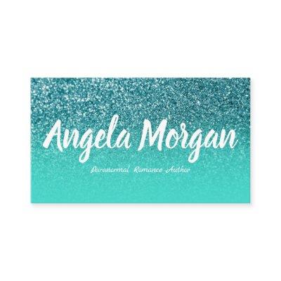 Turquoise Ombre Teal Glitter Photo Author