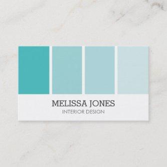 Turquoise Paint Chip Painting Interior Design