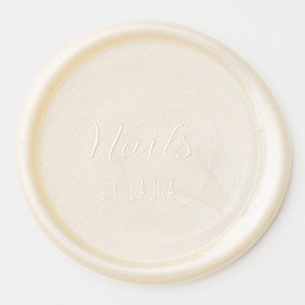 Turquoise teal agate aqua nails add name website q wax seal sticker