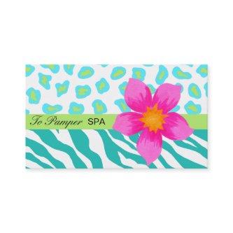 Turquoise, Teal, Pink & Green Zebra & Cheetah Skin